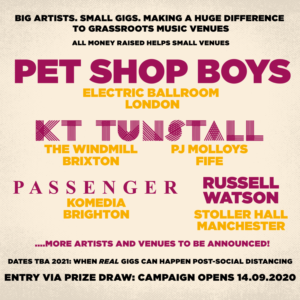 Poster showing bands and venues