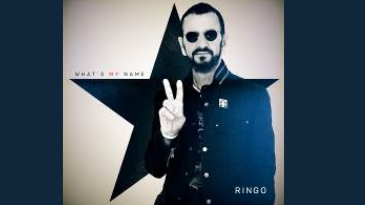 Ring Starr What's My Name album cover - Ringo doing a peace sign