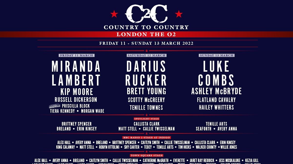 Country To Country festival poster (partial)