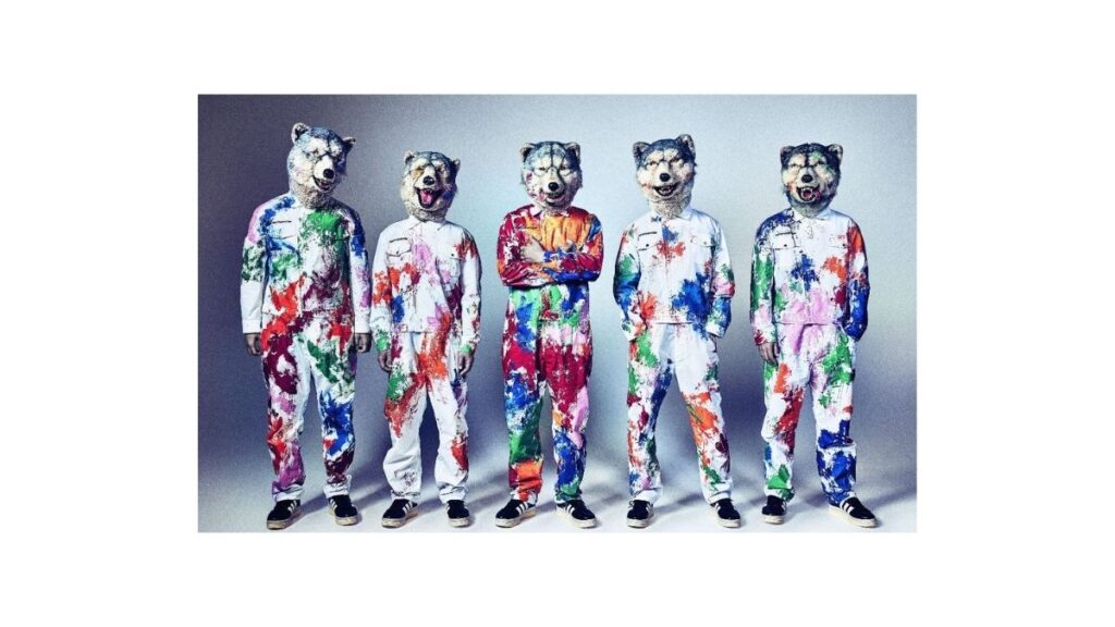 Man With A Mission: half men, half wolves covered with colourful paint