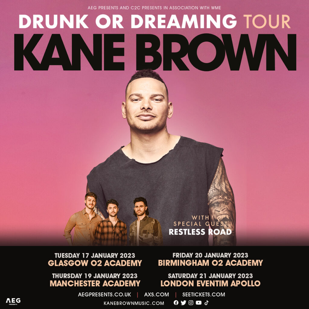 Kane Brown UK tour dates! Music Closeup