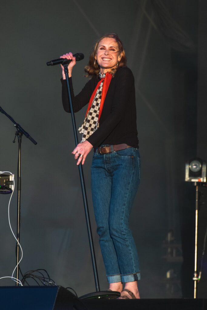 Alison Moyet at Lytham Festival, smiling on stage
