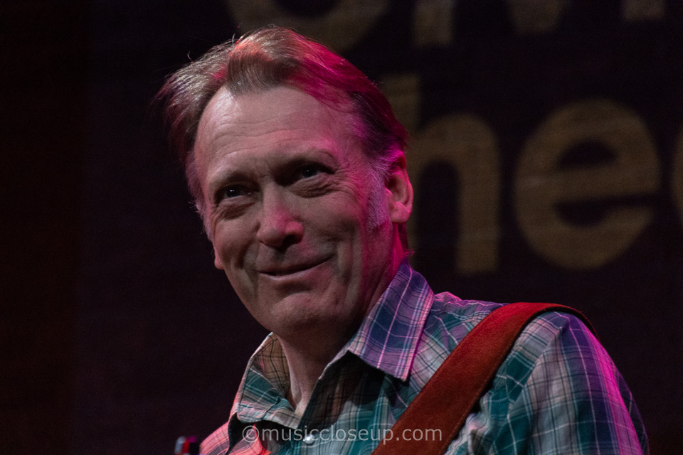 Danny and the Champions of the World live: Paul Lush smiling at being ha joke from a fan