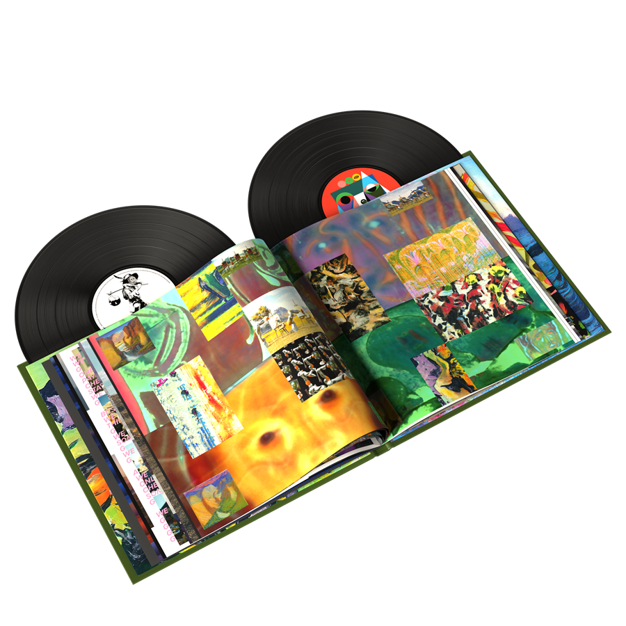Tall Tales film review promo photo: an image of two LPs plus a colourful booklet.